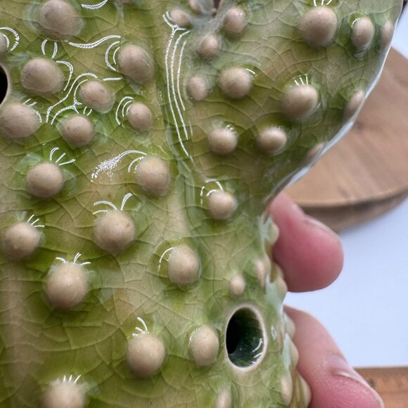 Ceramic Green Cactus Figure Southwest Style 5 1/2 in. Tall unbranded EUC - Picture 7 of 9